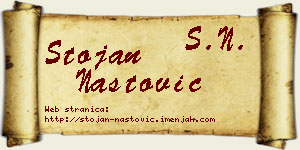 Stojan Nastović vizit kartica